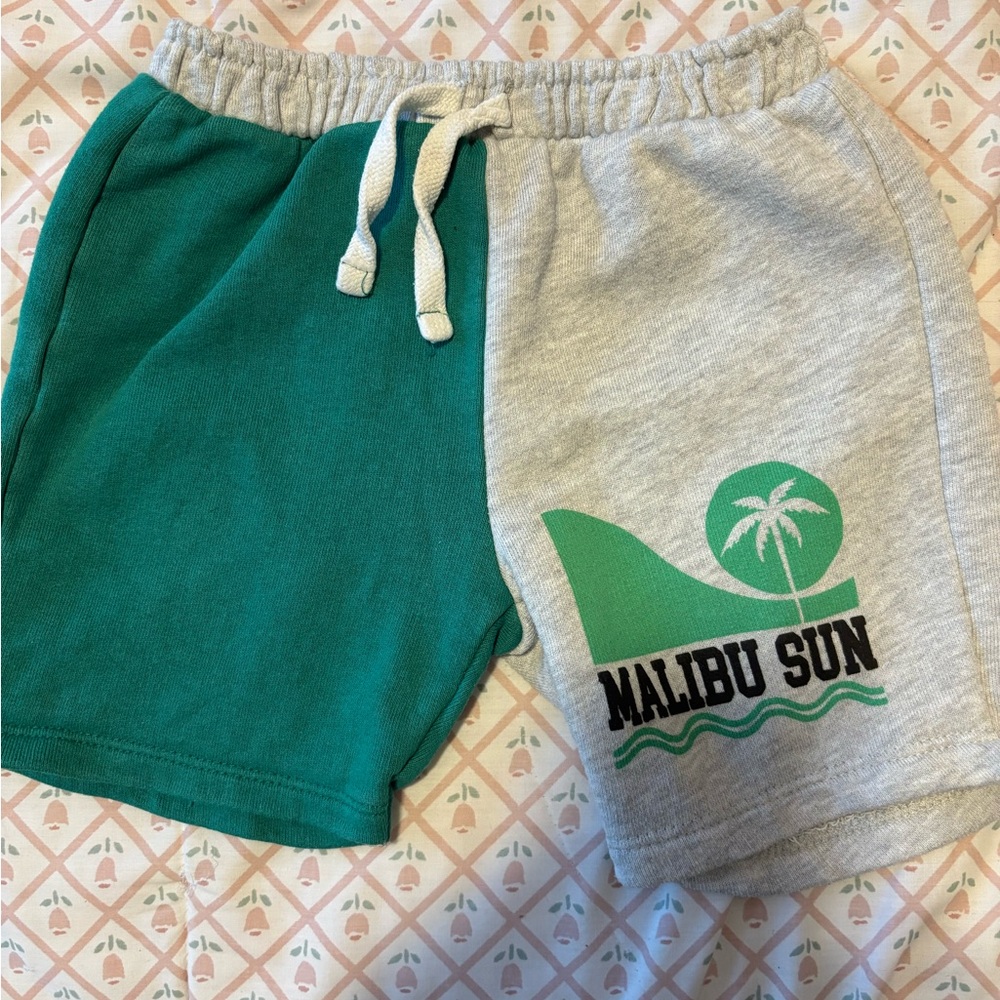 Zara Green and Gray Kids Shorts